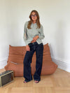 Floraline low-rise jeans – Dark denim