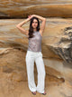 Britney low waisted suit pants - White