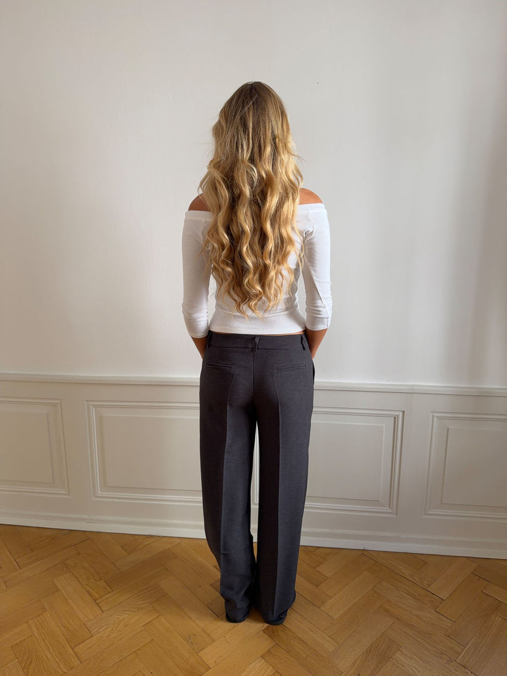 Kienna low-waisted suit pants - Grey