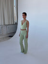 Essential flared pants - Matcha