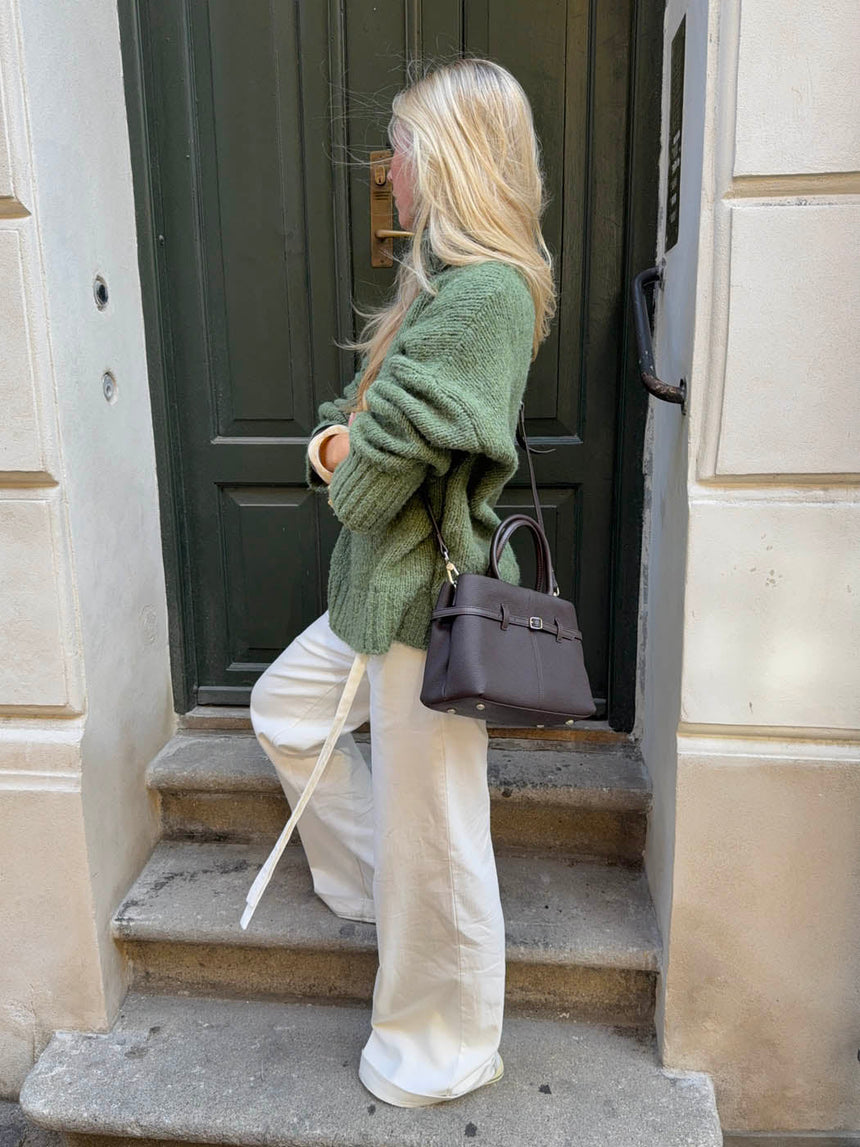 Lou small handbag with details - Brown