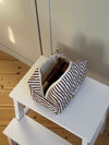 Honey large toiletry bag with stripes - Beige/brown