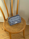 Honey small toiletry bag with checks – Blue