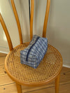 Honey small toiletry bag with checks – Blue