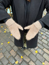 Fluffy mittens - Taupe