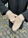 Fluffy mittens - Taupe