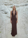 Favo maxi dress - Brown
