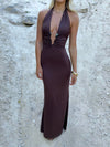 Favo maxi dress - Brown