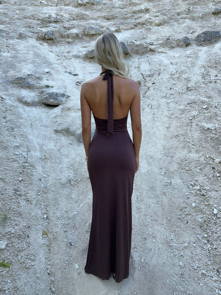Favo maxi dress - Brown