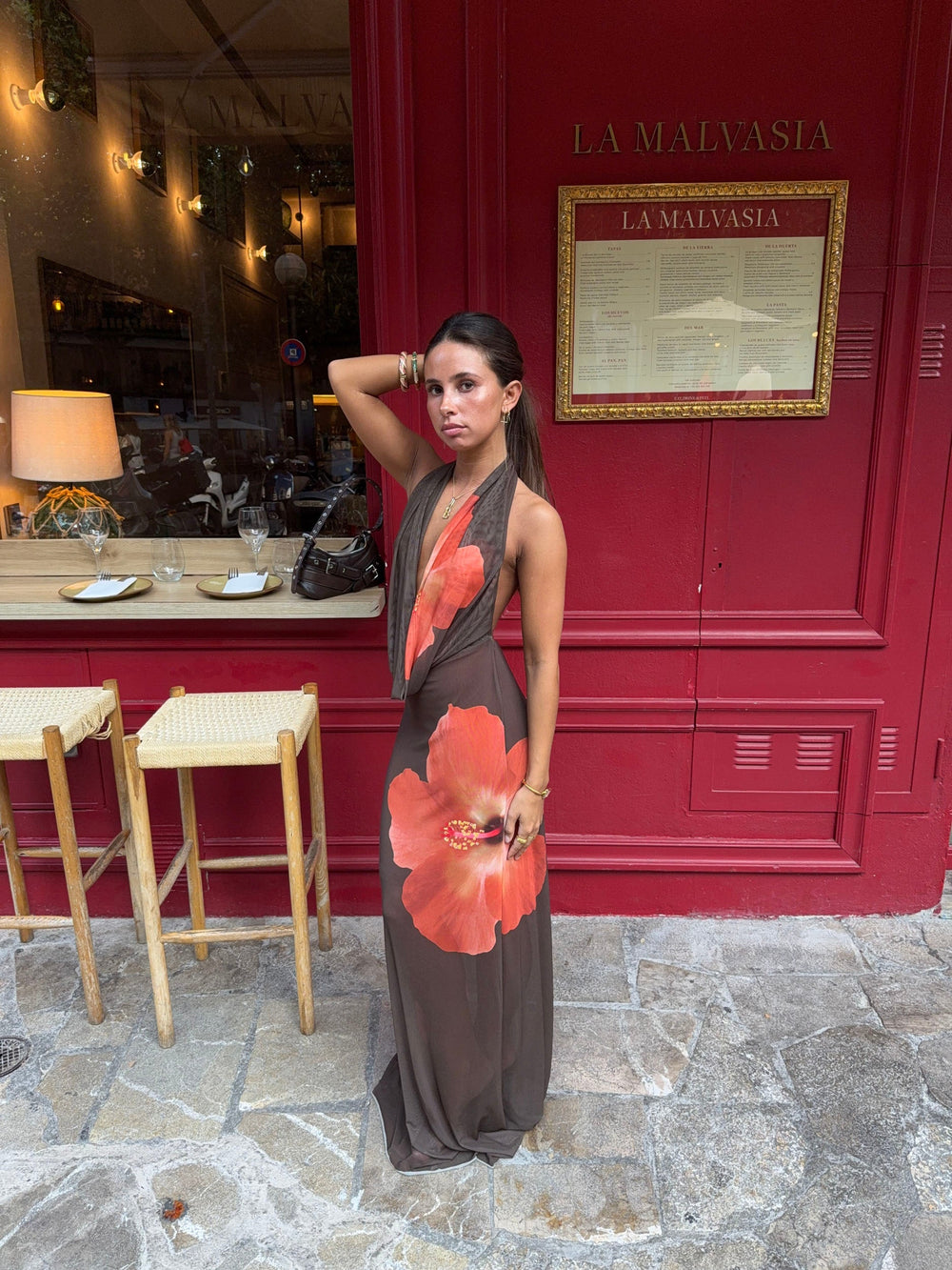 brown and orange maxi dress Elysse Maxi Dress Clay/Olive / S