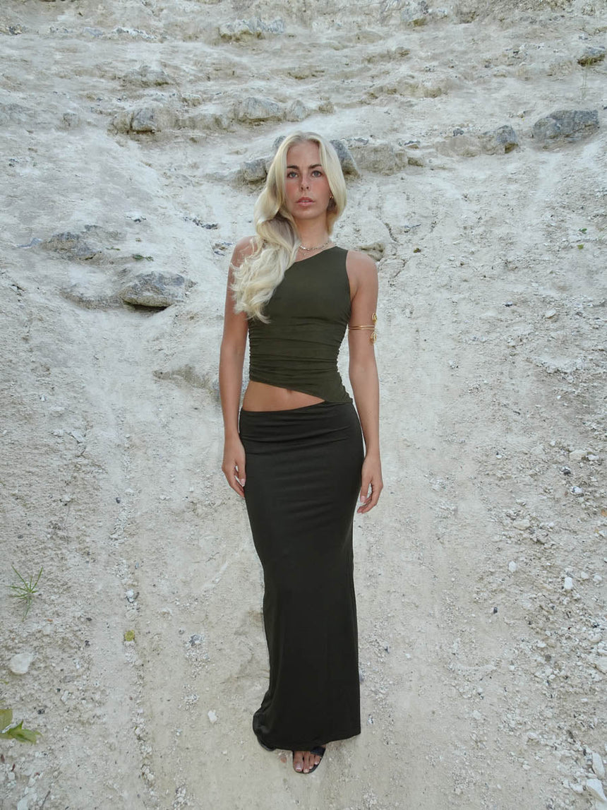 Melina maxi dress - Dark green