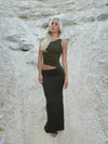 Melina maxi dress - Dark green