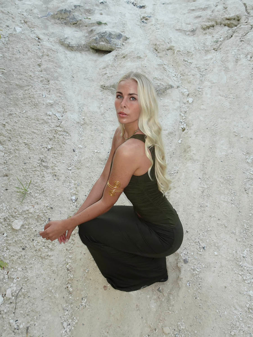 Melina maxi dress - Dark green