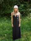 Clauda maxi dress with open back - Black
