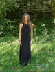 Skyla maxi dress with open back - Black