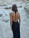 Sesia maxi dress with lace - Black