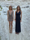 Sesia maxi dress with lace - Black