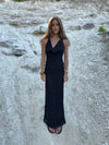 Sesia maxi dress with lace - Black