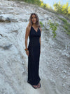 Sesia maxi dress with lace - Black