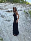 Sesia maxi dress with lace - Black