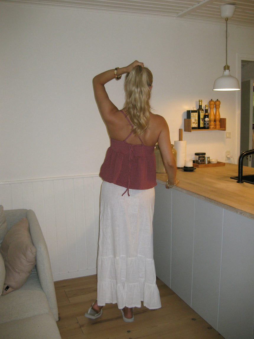 Huda maxi skirt - White