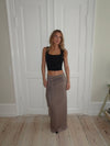 Stella skirt with tie - Taupe