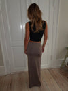 Stella skirt with tie - Taupe