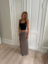 Stella skirt with tie - Taupe