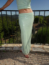 Emna maxi skirt with sequins – Mint green