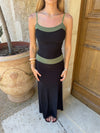 Vilde maxi dress - Black/green