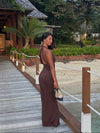 Favo maxi dress - Brown