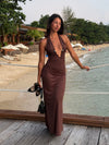Favo maxi dress - Brown