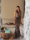 Columbine maxi dress - leopard