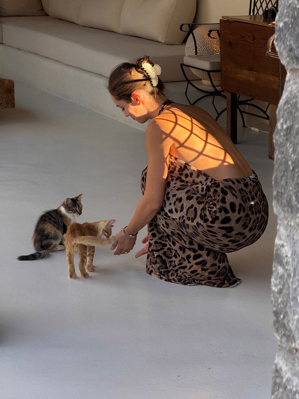 Columbine maxi dress - leopard