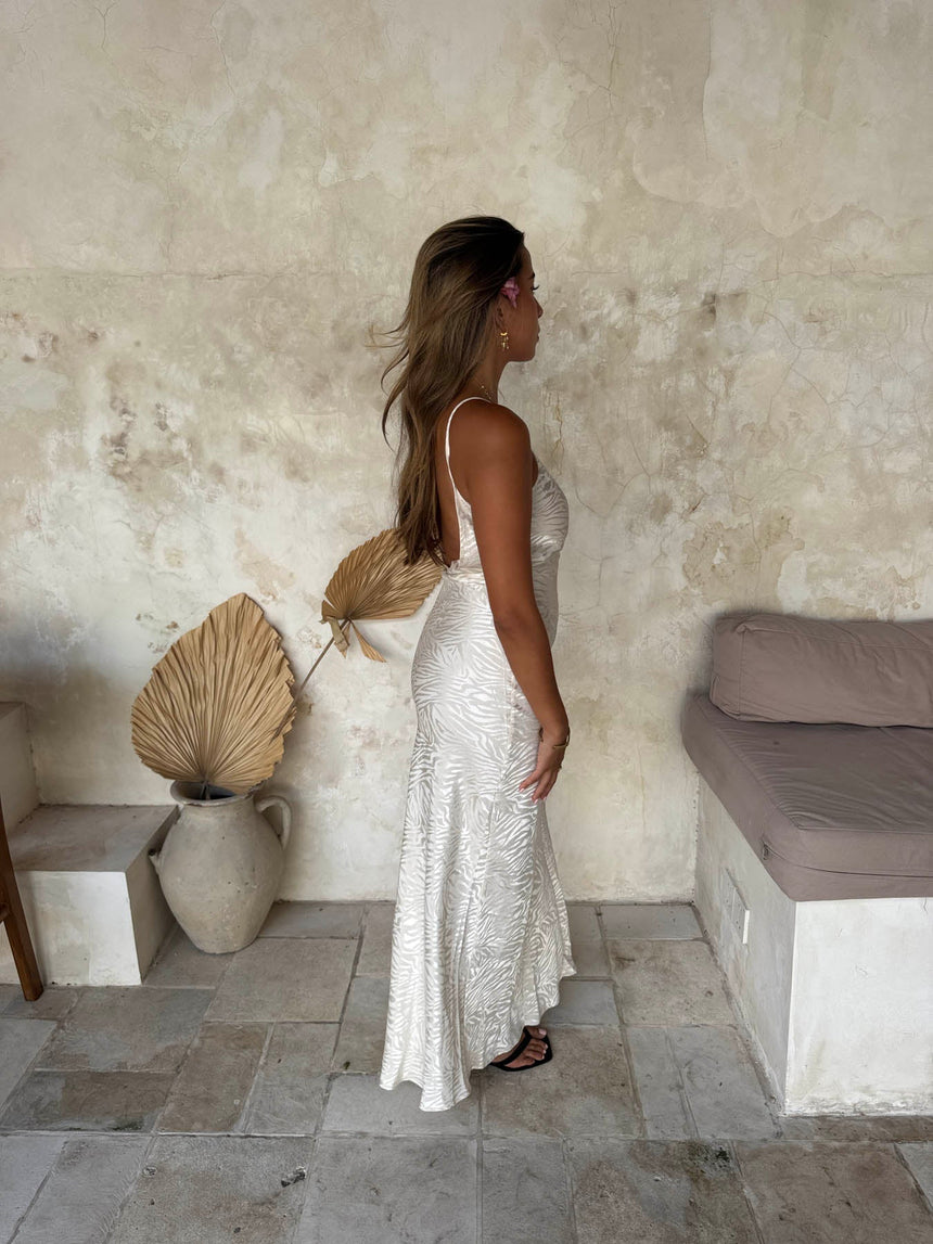 Donnia silk maxi dress - Off white