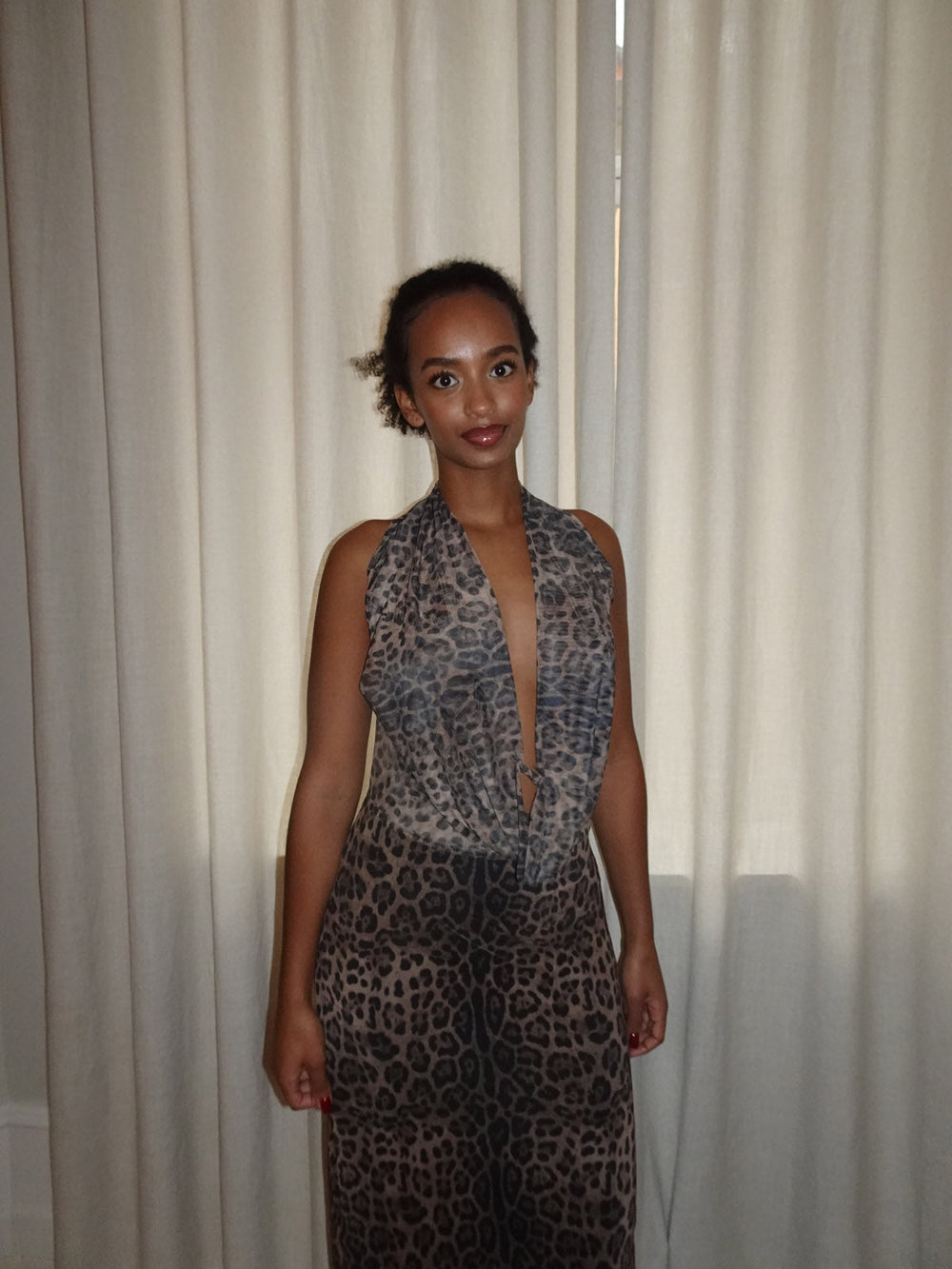 Columbine maxi dress - leopard