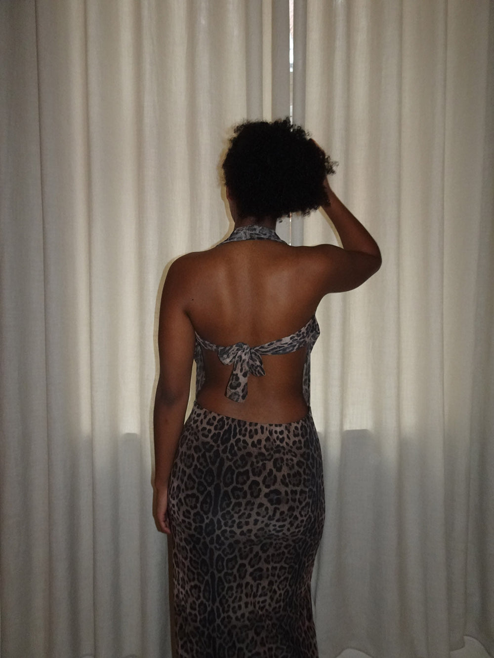 Columbine maxi dress - leopard