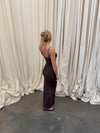 Prisa maxi dress with back detail - Brown