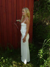 Prisa maxi dress with cut-out detail – White