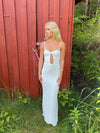 Prisa maxi dress with cut-out detail – White
