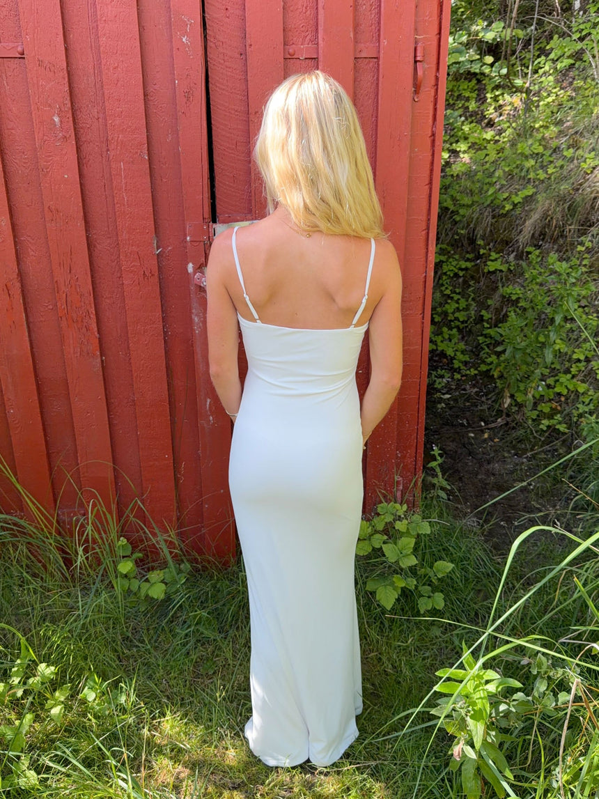 Prisa maxi dress with cut-out detail – White