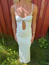 Prisa maxi dress with cut-out detail – White