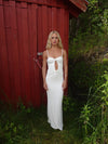Prisa maxi dress with cut-out detail – White