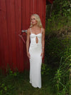 Prisa maxi dress with cut-out detail – White