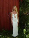 Prisa maxi dress with cut-out detail – White