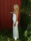 Prisa maxi dress with cut-out detail – White
