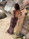 Colua dress in leopard print - Brown