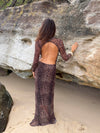 Colua dress in leopard print - Brown