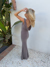 Flora maxi dress - Taupe
