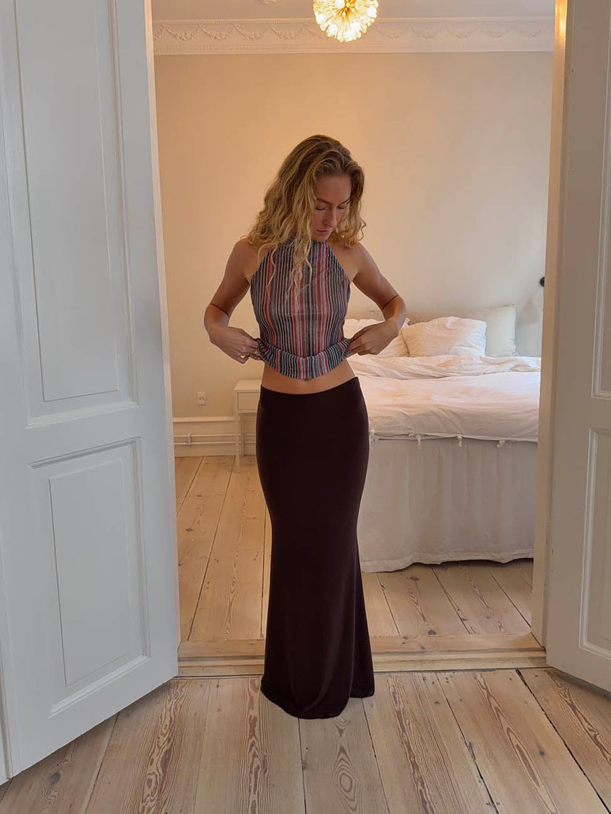 Chifona maxi skirt - Brown